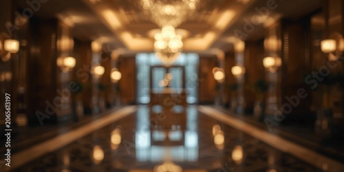 Luxurious hotel lobby with ...
