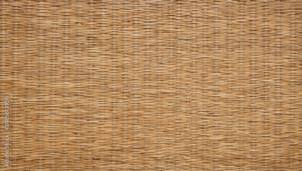 Obraz premium Smooth natural wicker texture panel backdrop for contemporary interiors