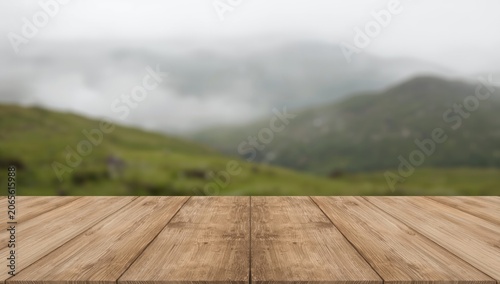Smooth wooden table with na...