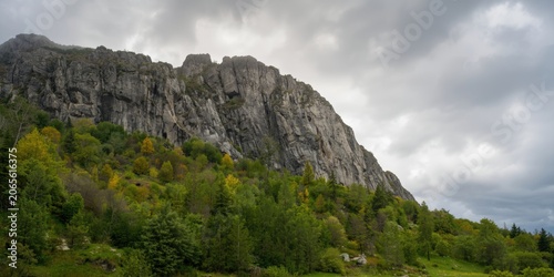 Striking steep rocky cliff ...