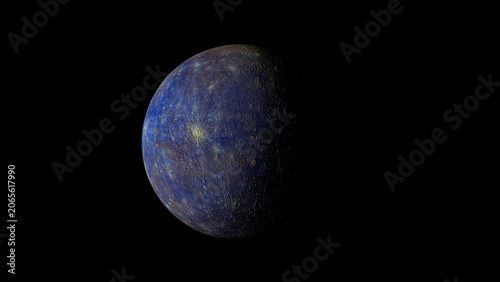 Planet plutıo and space. 3d illustration