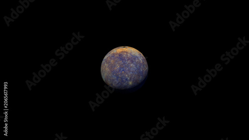 Planet plutıo and space. 3d illustration
