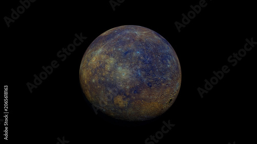Planet plutıo and space. 3d illustration
