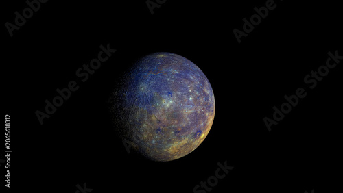 Planet plutıo and space. 3d illustration