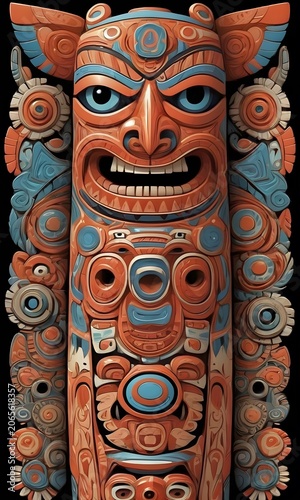 Tribal Mask Ornamental Artwork