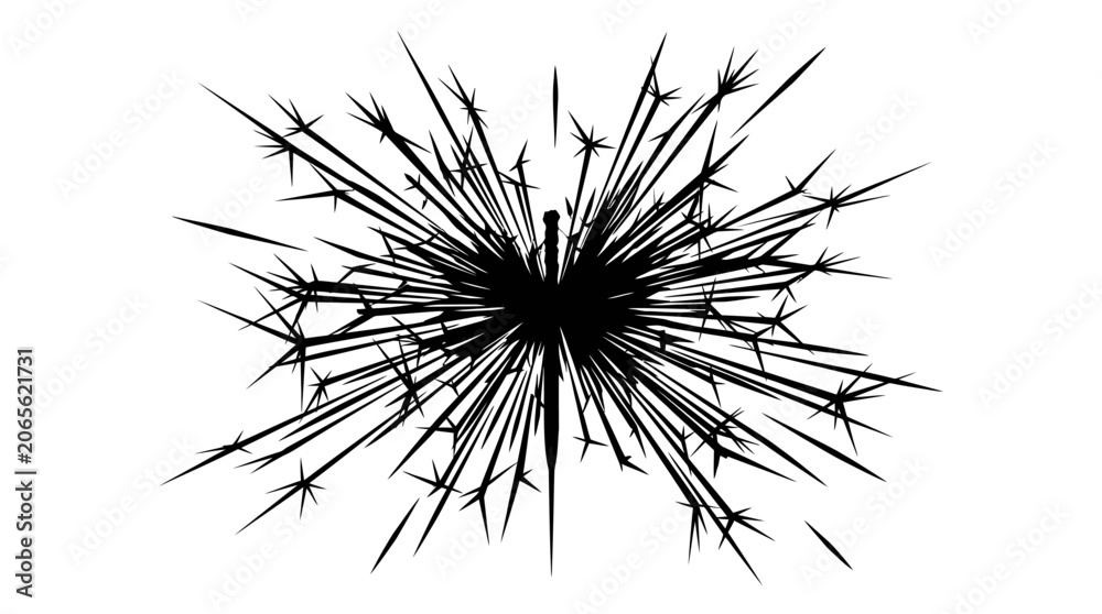 Fototapeta premium Black explosion, abstract burst, dynamic lines, vector graphic