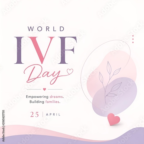 World ivf day awareness social media banner with medical fertility concept graphic