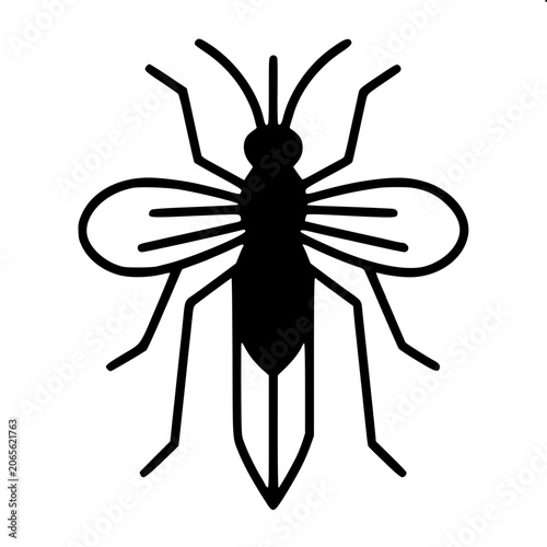 Minimalist Mosquito Icon Design 1