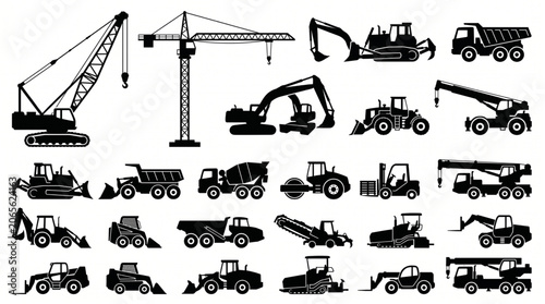 Large Construction Vehicle Bundle with Earthmoving Machines and Material Handling Equipment
