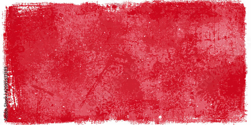 Cuadro en lienzo Red grunge red paint wall texture vintage aged dirty rusty background surface pa