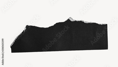 Minimalist black torn paper texture on white, perfect for desktop wallpaper.