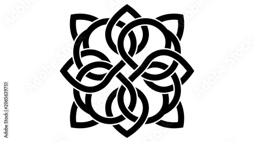 Celtic knot design pattern symbol.