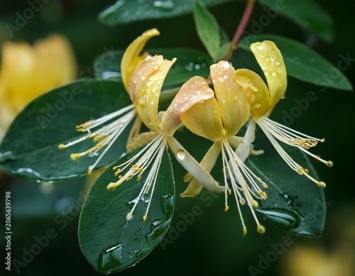 rainy day honeysuckle