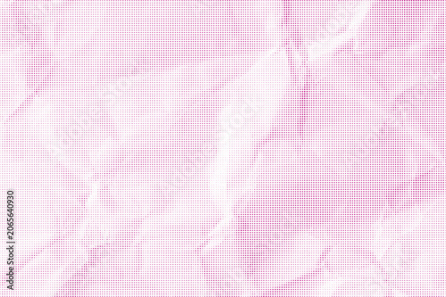 Crumpled Pink Paper. Halftone vector paper background.
