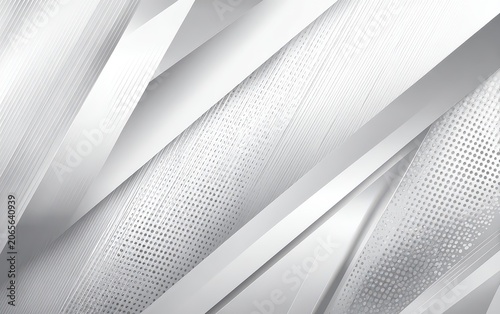 Clean White Abstract Background with Subtle Diagonal Stripes and Geometric Halftone Dot Patterns Dynamic Modern Digital Art with Soft Shadows and Highlights