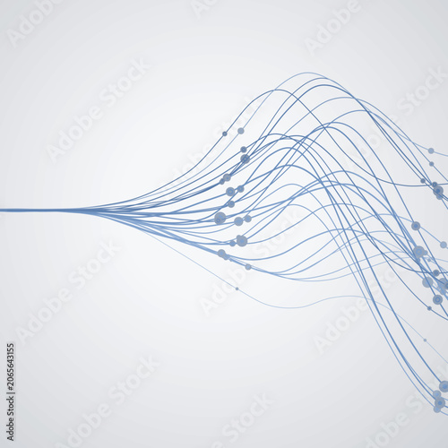 Obraz na płótnie Creative Vibrant Wavy Lines Graphic