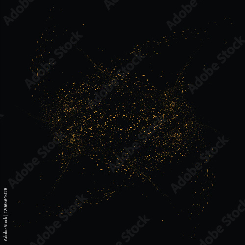 Sky 2 Abstract Golden Glitter