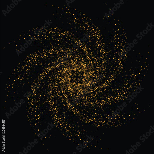 Glaxy Abstract Golden Glitter 2