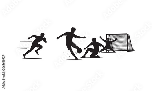Diverse group of boy training together in youth football academy
