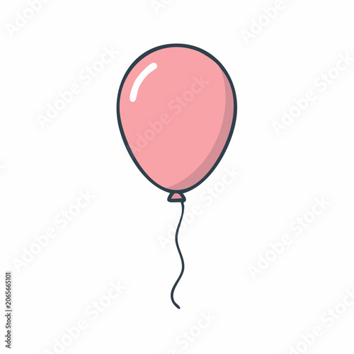 Pink Balloon Illustration