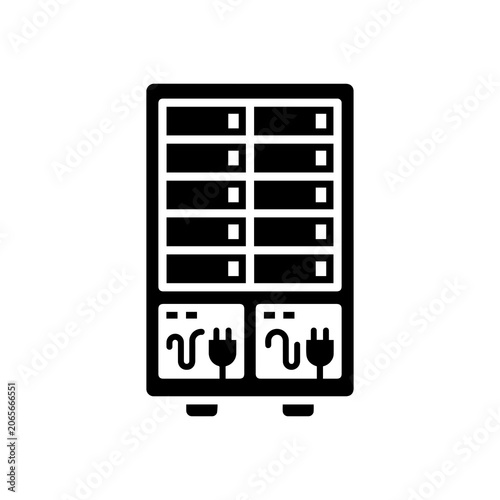 Tableau sur toile Data storage server tower with redundant power supplies redundant datacenter