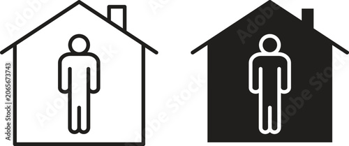 Cuadro en lienzo Tenant icon vector editable. black vectors set