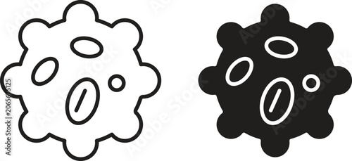 Cuadro en lienzo White blood cell icon vector editable. black vectors set