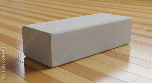 Minimalist rectangular block mockup, blank spaces for text