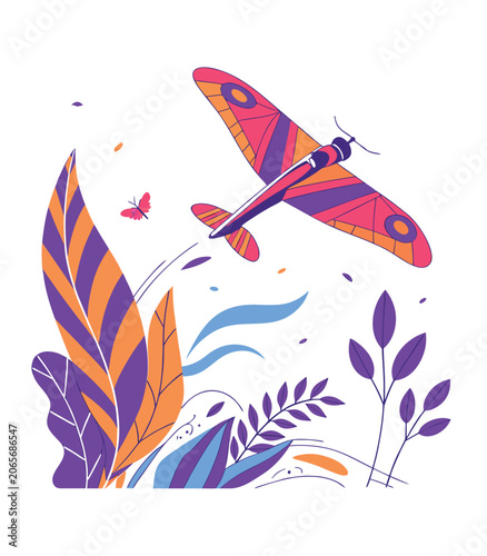 vector illustration of an abstract floral background
