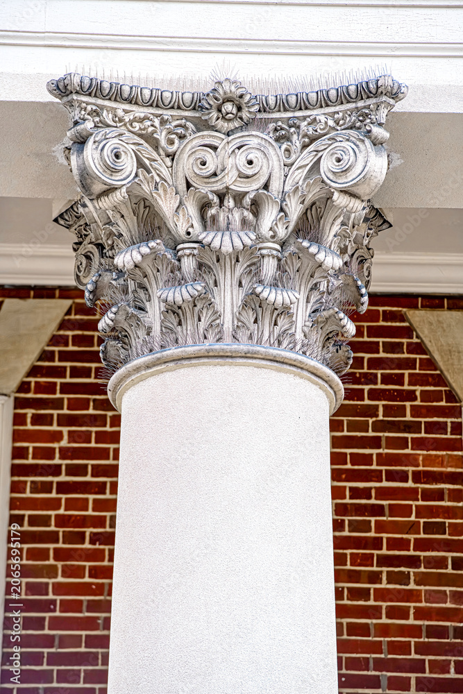 Naklejka premium Intricate column capital, architecture in Toronto