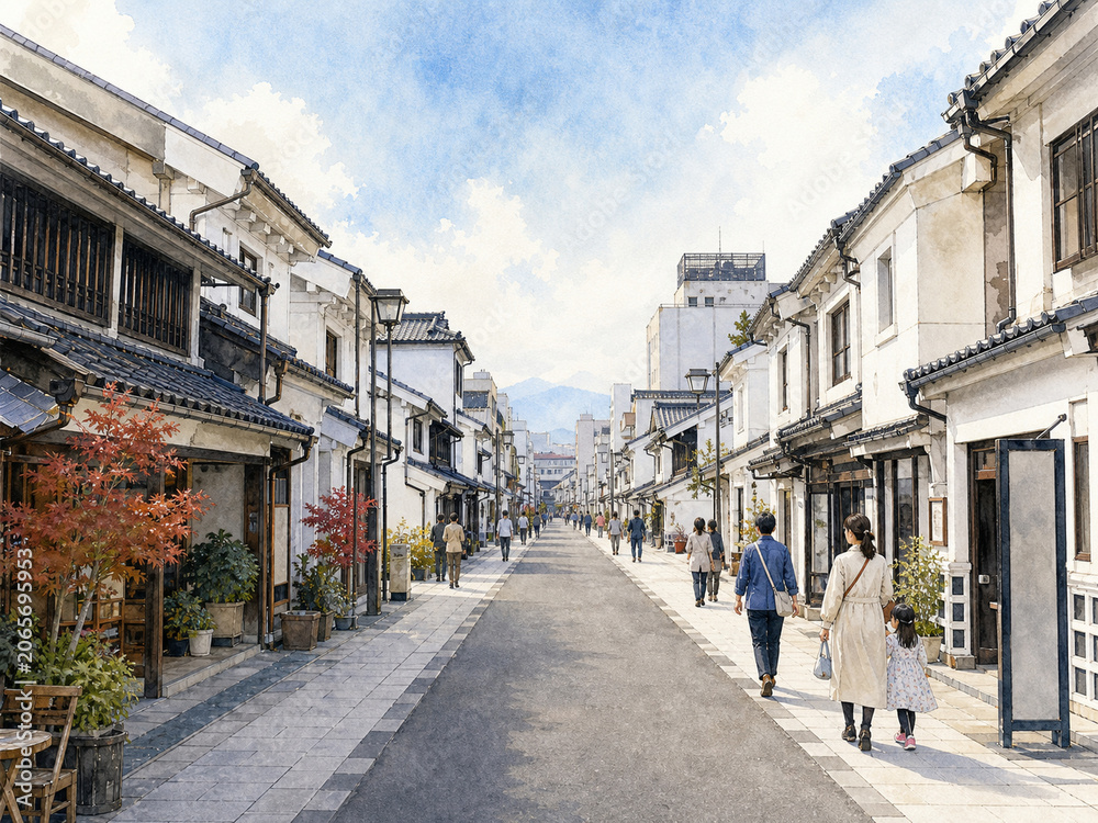 Fototapeta premium 日本の街並み generative by AI