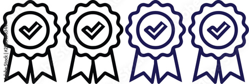 Badge vector set showcasing multiple award ribbon seals