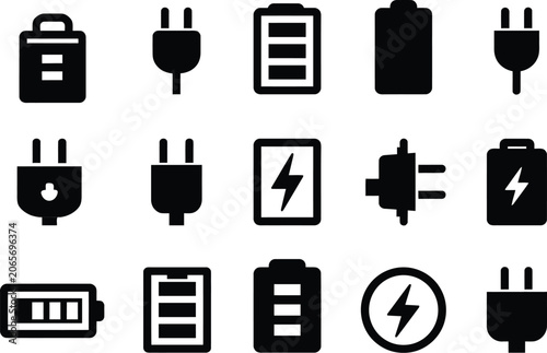 Battery vector symbols for charging and power management