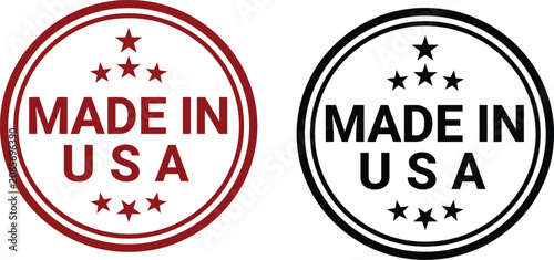 Badge vector illustration circular emblem label patriotic symbol