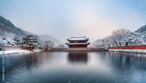 a silent sanctuary a snowy seclusion at the foot of ancient chinese architecture
