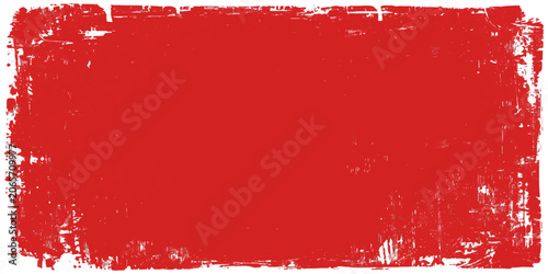 Red grunge Christmas winter holiday frame banner with snowflakes paint splatter festive vector illustration background design.