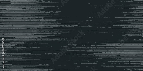 Bild auf Leinwand Distorted lines and noise create a dark, abstract glitch texture, evoking a sense of digital disruption or static interference