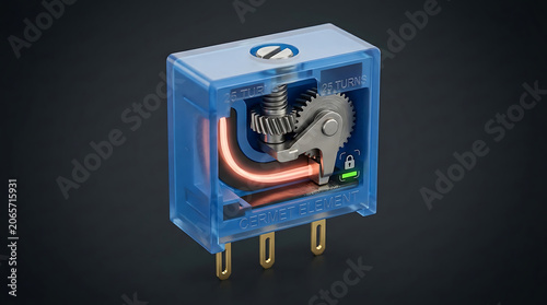Premium 3D Trimmer Resistor Cutaway Scientific Visualization Precision Calibration Tool