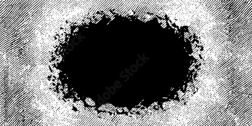 Fotografi A black hole formed from a collision of two planet, resulting in a catastrophic explosion and widespread devastation