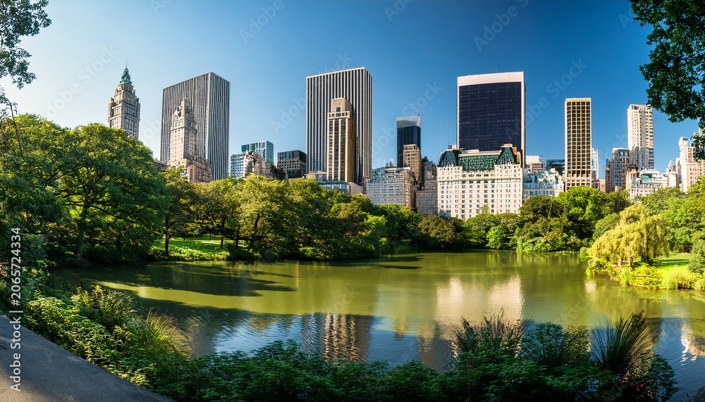 Fototapeta premium central park panorama in summer new york city usa