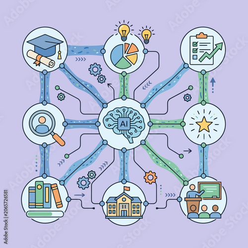 An illustration of artificial intelligence in modern education