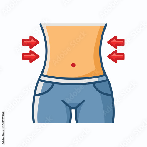 Slim Waist Icon with Arrows