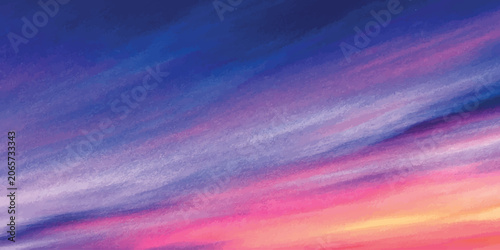 Bild auf Leinwand Abstract soft blue and orange sunset color gradient with gradient abstract diago