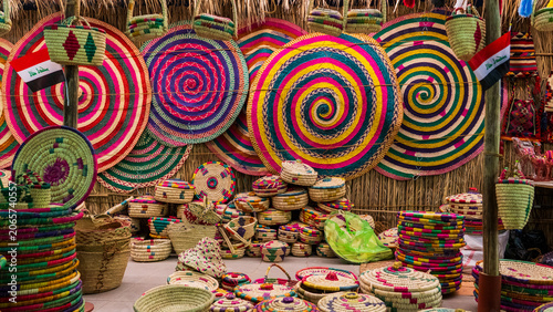 Traditional Omani Handmade Woven Baskets Displaying Cultural Craftsmanship