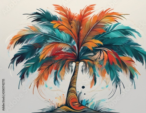 palm tree abstract mark