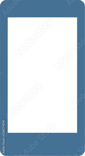 A blue square frame on a for graphic design purposes