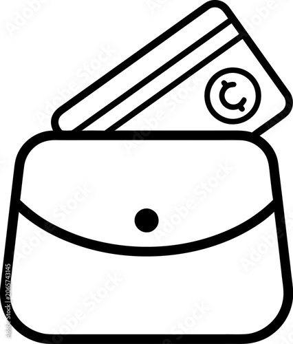 Black wallet with a card