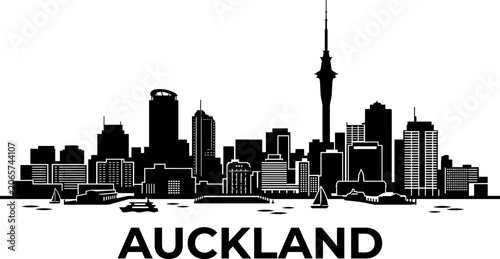 Auckland new zealand city skyline