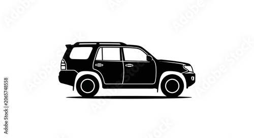 SUV Vehicle Silhouette Vector Illustration