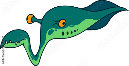 Quadro em tela A funny vector drawing of an extinct animal, the tullimonster.